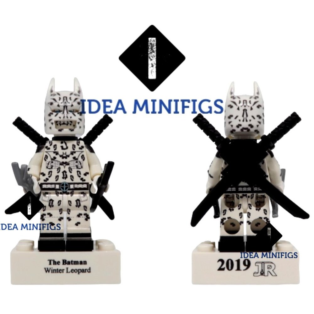 Arctic Winter Leopard Custom UV Print on Lego Minifigure